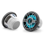 JL AUDIO M6-8IB-S-GMTI-I-4: 8" Marine Subwoofer (200W, 4 ohm), Infinite Baffle, Sport Grille, RGB LED