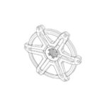 JL Audio 41222, M880-TA-SG-WH-RP, White SG/Tweeter Assembly FOR M880