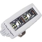 PLASHLIGHTS 40W Low Profile LED Spreader Light - 120 Scene Flood - White Housing
